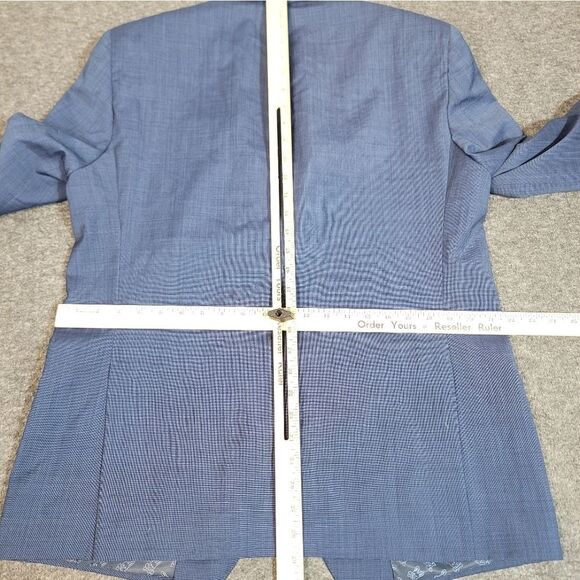 Psycho Bunny Blazer Wool Men Sport Coat 2 Buttons Navy Jacket Sz 44R Modern Fit - Picture 7 of 15